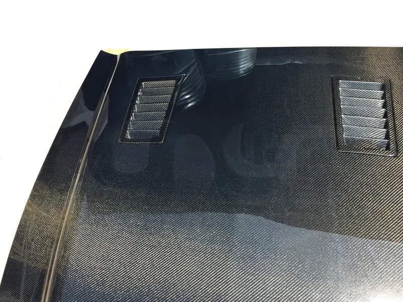 2010-2014 Ford Mustang Shelby GT500>&V6 TruCarbon A53KR Style Ram Air Hood CF (6)