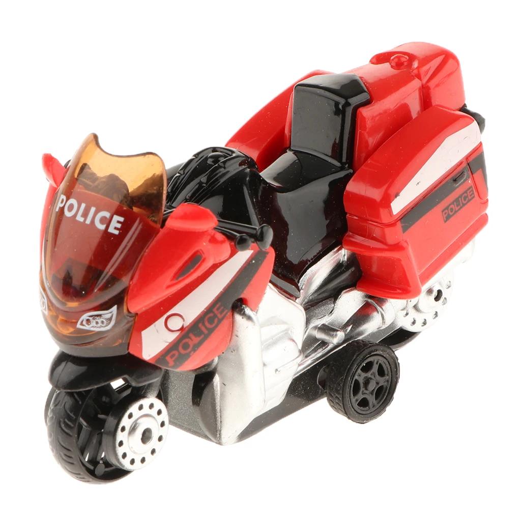 Diecast Motorcycle Model (1/43 Scale) Mini Pull Back Toy Educational Toys Gifts for Kids Boys, Random Color