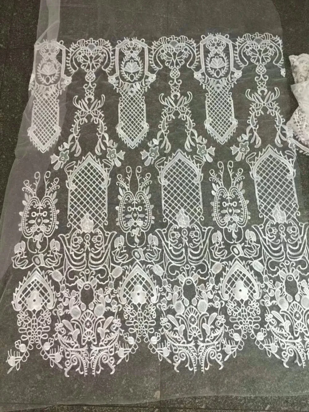 

bridal lace fabric SYJ-2257 embroidery french fabric best quality tulle mesh lace