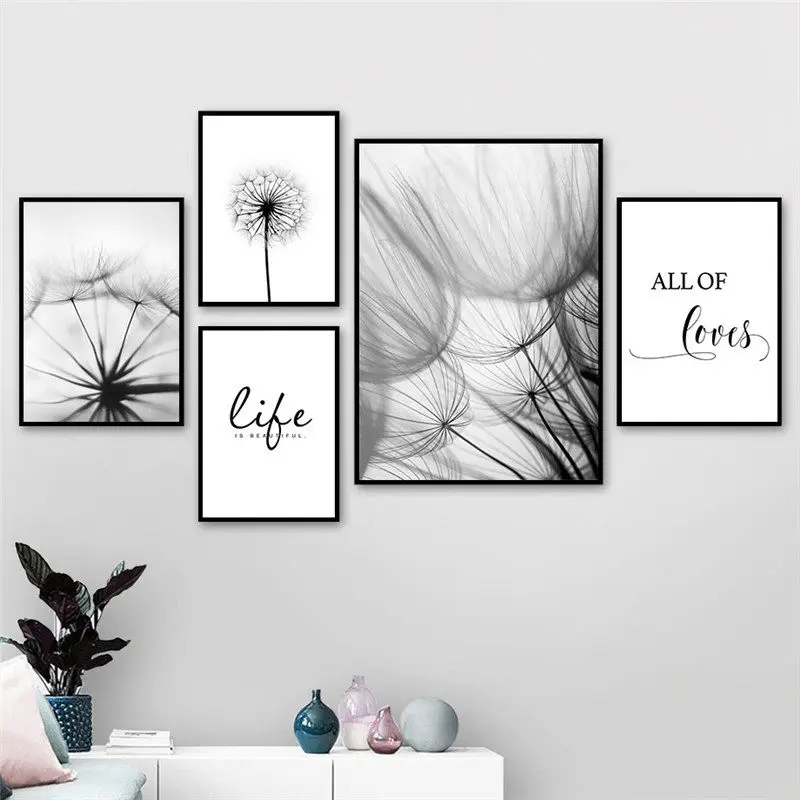 Life Quote Wall Pictures Art Print Love Words Canvas Painting