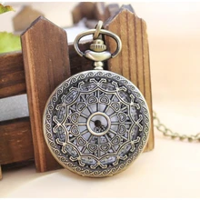 New Arrival Pocket Watch Steampunk Vintage Hollow Cover Analog Skeleton Hand Winding Pocket Watch of Men reloj hombre