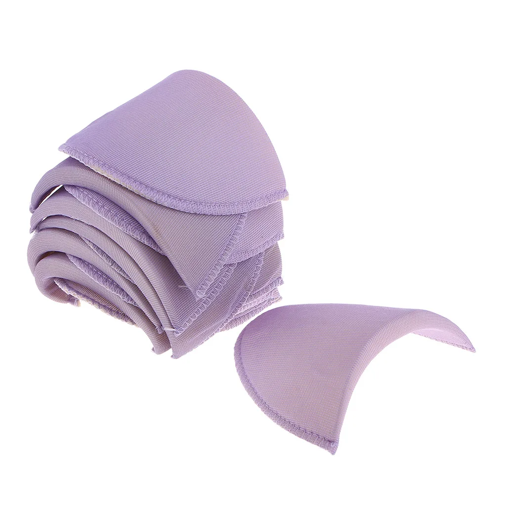 6 Pairs Sew In Suits Sponge Shoulder Pads Sewing Crafts Clothing Accessories Purple