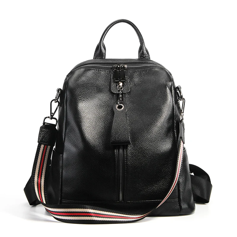 Nesitu Highend Coffee Red Grey Black Genuine Leather Women's Backpack Female Girl Backpacks Lady Travel Bag Shoulder Bags #M007