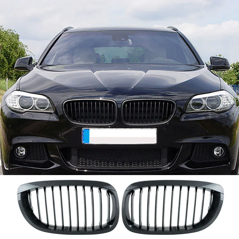 

2pcs Of Carbon Fiber Car Front Grille Grilles For BMW E46 2 Door 1998-2001
