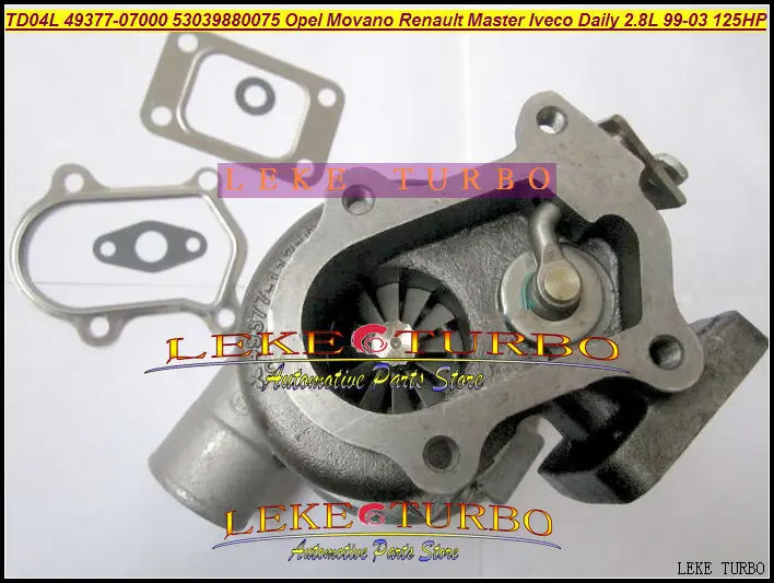 TURBO TD04L 49377-07000 53039880075 Turbo Turbocharger For IVECO Commercial Daily 2.8L TD 1999-03 Opel Movano Renault Master 125HP (1)