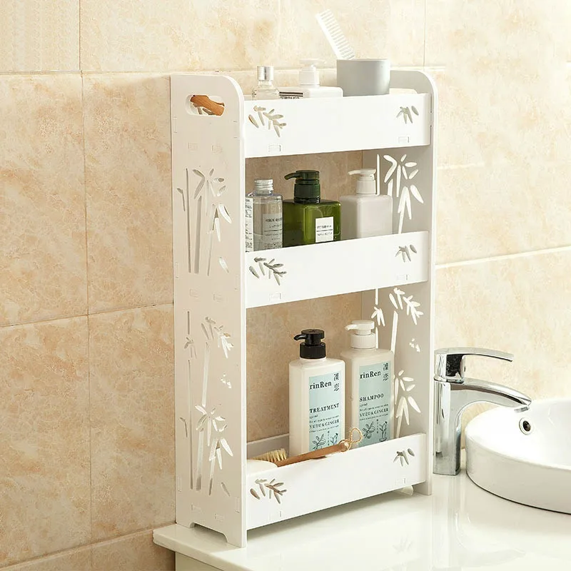 

Multi-storey receptacle cosmetics rack bathroom floor desktop wash rack organizer bathroom storage