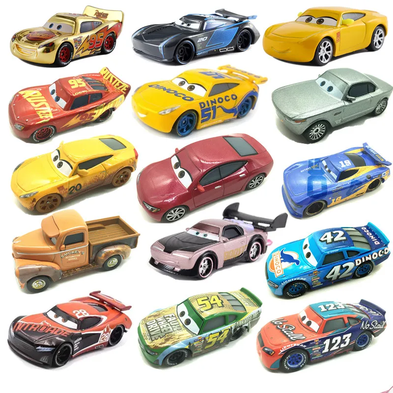 

New Disney Pixar Car 3/2 Lightning McQueen Toy Car 1:55 Die Cast Metal Alloy Model Toy Car 2 Children's Birthday Christmas Gift