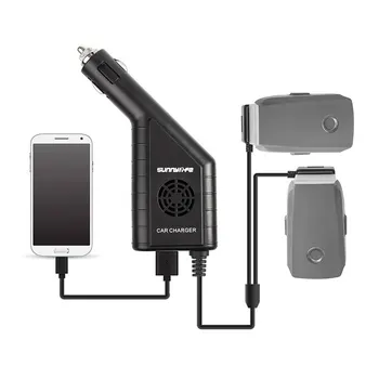

Car Charger Charging Adapter for DJI Mavic 2 Pro/ Zoom Intelligent Flight Battery + Remote Control Charger Hub With USB port