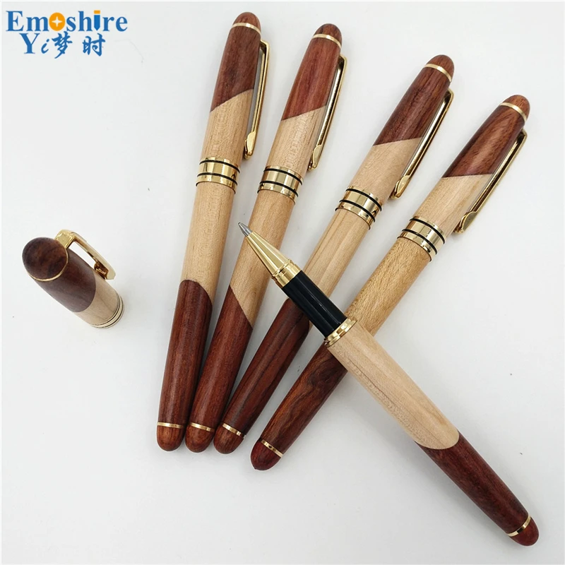 Emoshire Factory direct sales mahogany pieces of wood signature pen suits wooden pen box creative gift customization (6)