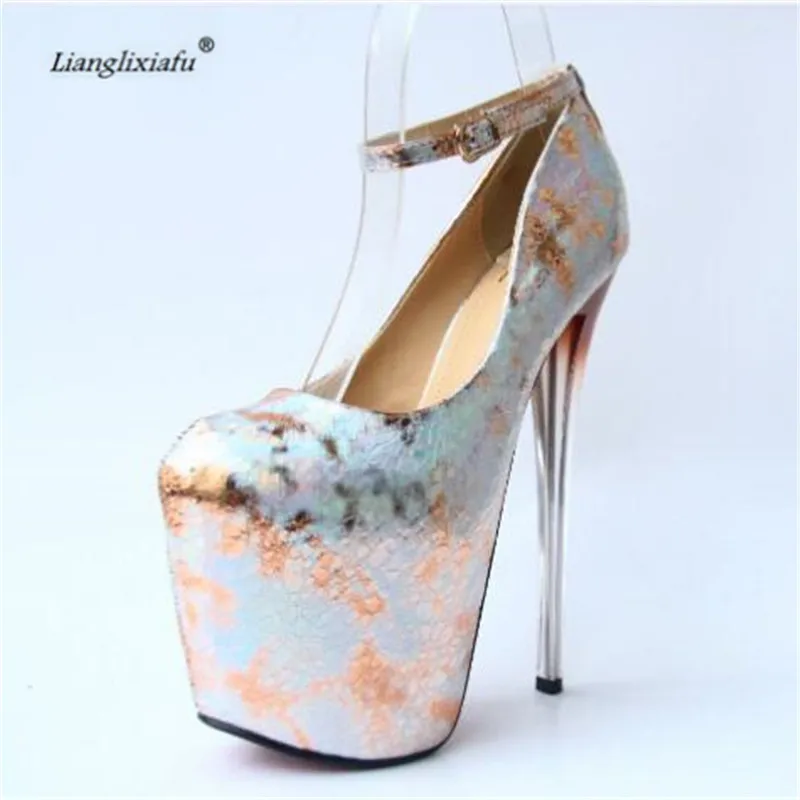 LLXF zapatos Plus:34 45 46 47 трансвеститов сексуальные 19 см прозрачные тонкие высокие
