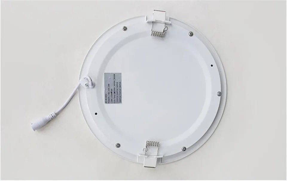 Затемнения 10 шт. AC85-265V LED Панель свет 25 Вт круглые светодиодные светильники потолочные ультра-тонкий светодиодный свет вниз белый теплый