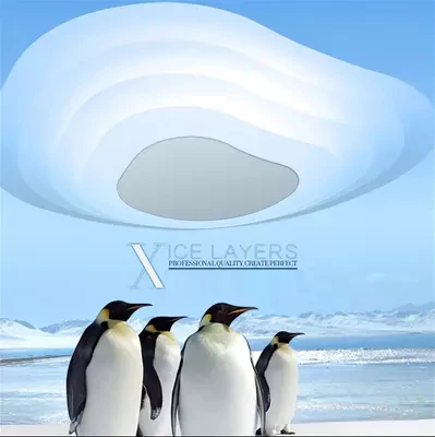 

Modern LED Ice Layer D45/D60cm Ceiling Lights Fixture Home Indoor Lighting Bedroom Foyer Living Room Acrylic Ceiling Lamps