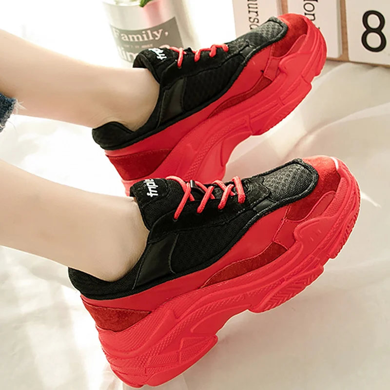 

Genuine Leather Sneakers Platform shoes women Breathable Increase casual shoes for girls superstar brand sneakers