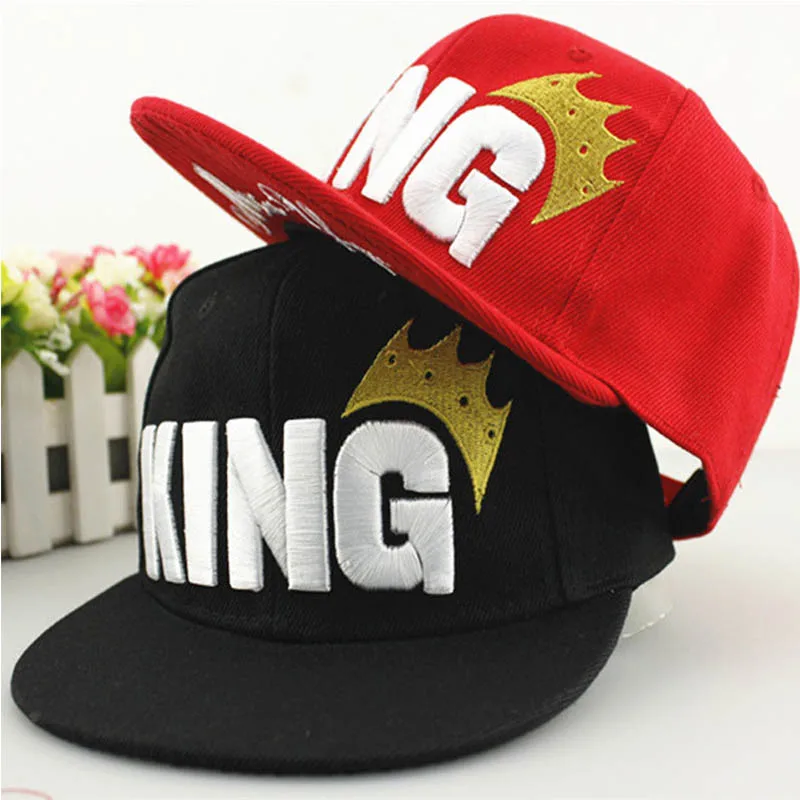 

New Fashion Children Baseball Caps Simple Style KING Crown Embroidered Baseball Hat Summer Outdoor Sun Hat For Kids Boy Girl