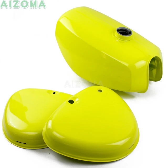 Motorcycle Banana Shape Gas Oil Tank w/ 2pcs Side Cover For Simson