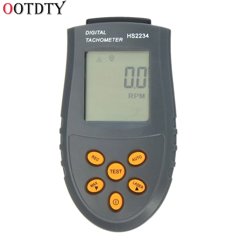 

OOTDTY 2018 Fashion Digital Tachometer RPM Rotation Speed Gauge Meter Tester Revolution Counter Tach