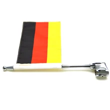 New Chrome Motorcycle Rear Side Mount Germany Flag Pole Flag For Honda GoldWing GL1800 2001-2011 Luggage Rack