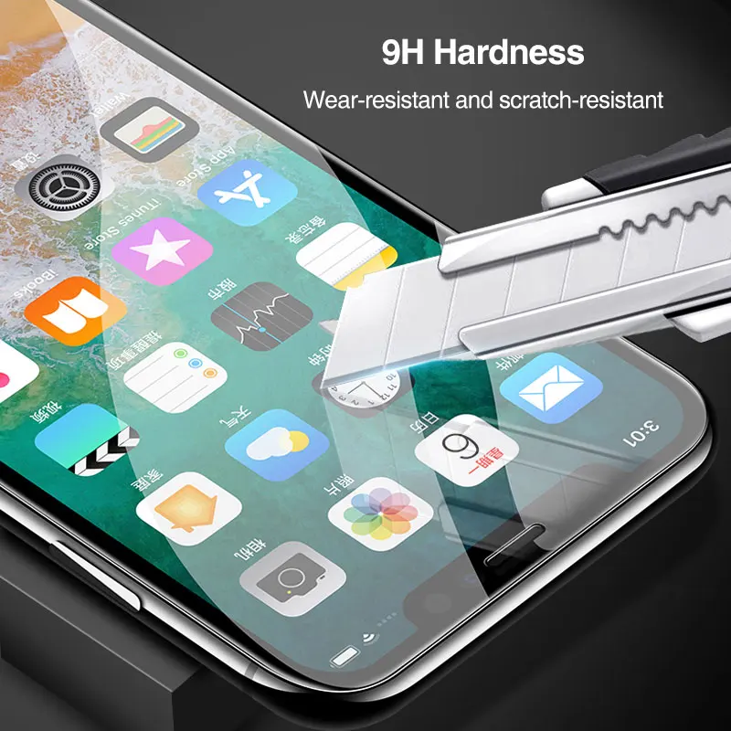 9D Full Cover Edge Tempered Glass On For iPhone 8 Plus 7 XR Protector Screen Glass For iPhone XS MAX 6 6s 7 Plus Protective Film (5)