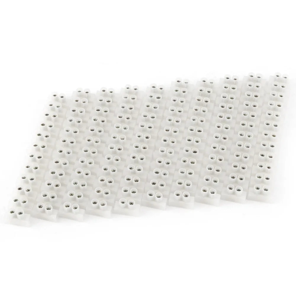 

10 Pcs/lot Terminal Block 360V 10A Screw Terminal Copper/PE Dual Row Screw Terminals Electric 12 terminal Strip Blocks