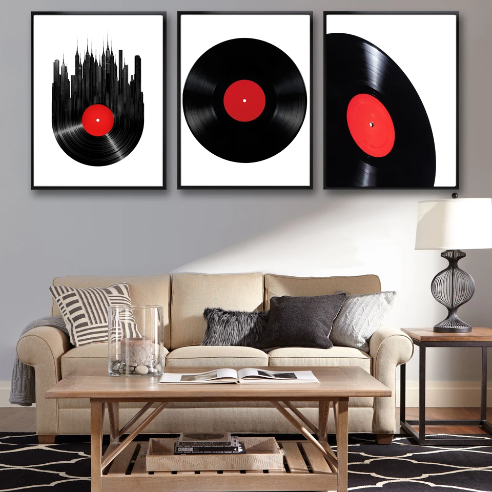 Classical Vinyl Records Art Canvas Poster Modern Minimalist Living Room
