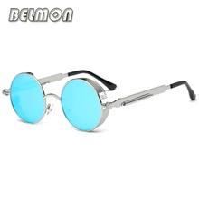 Steampunk Goggles Sunglasses Men Women Luxury Brand Round Sun Glasses For Ladies Retro Circle Vintage Male Female Oculos RS291