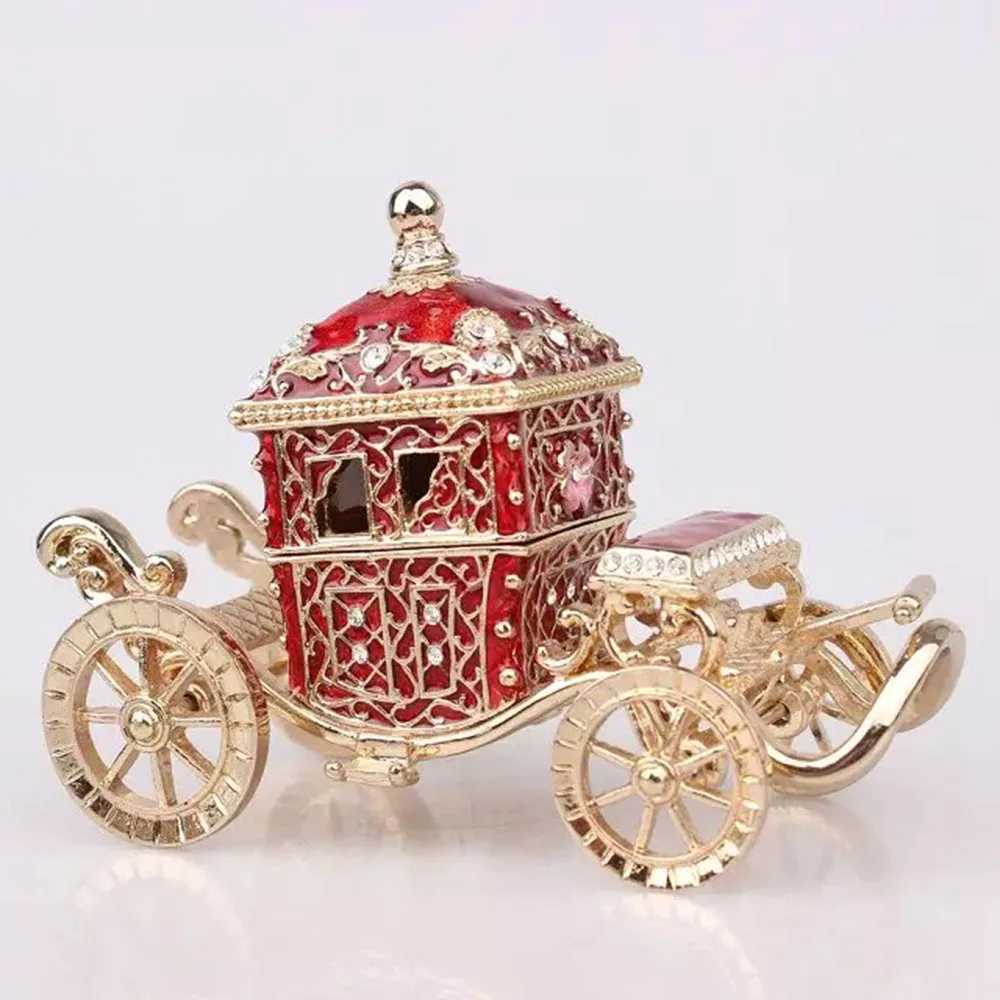 

Jeweled Crown Carriage Jewelry Box car treasure wedding jewelry ring Box Gift for Her Christmas Mother's Day holiday gifts favor