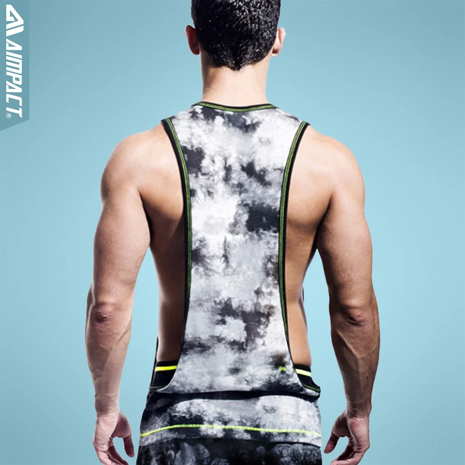 Buy Aimpact Men's Cotton Vigor Tank Tops Low Cut Side