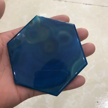 

1pcs Blue agate crystal natural gem cup base