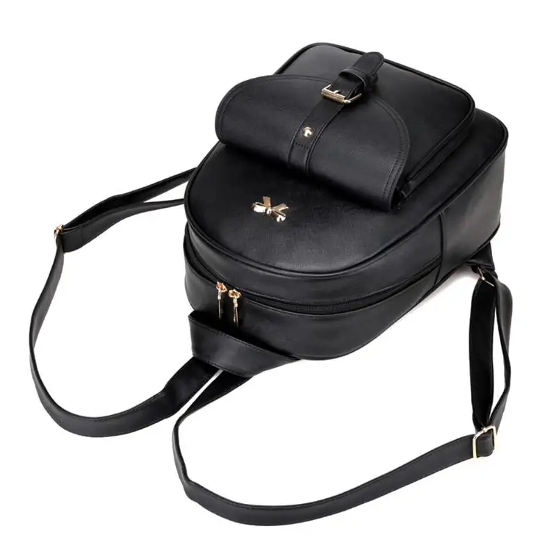 4 шт., женский рюкзак из искусственной кожи с бантом, сумка на плечо, сумка-клатч, простая сумка на плечо, рюкзак для отдыха и путешествий
