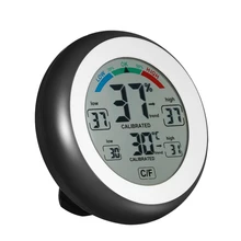 Цифровой термометр, гигрометр, практичный измеритель температуры, измеритель влажности, настенные часы, максимальное минимальное значение, трендовый дисплей C/Funit