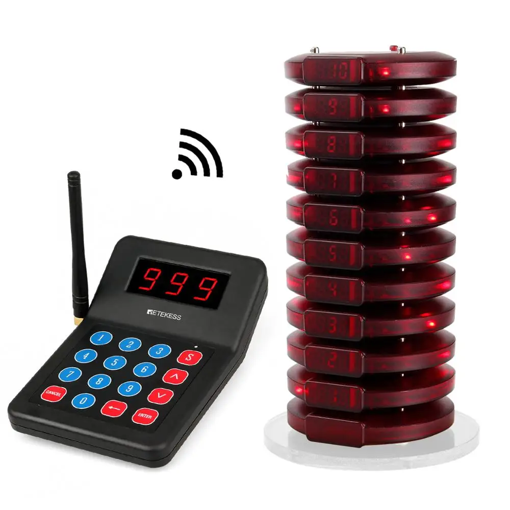 RETEKESS TD104 expandable 999 pagers Restaurant Pager Wireless Paging