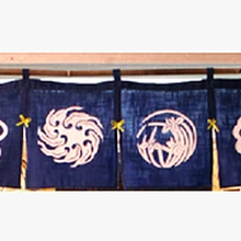 Принимаются индивидуальные заявки) Корея/Япония/Китай суши Ресторан Кухня Висячие 6 комбинированные льняные занавески-цветы(210x40 см