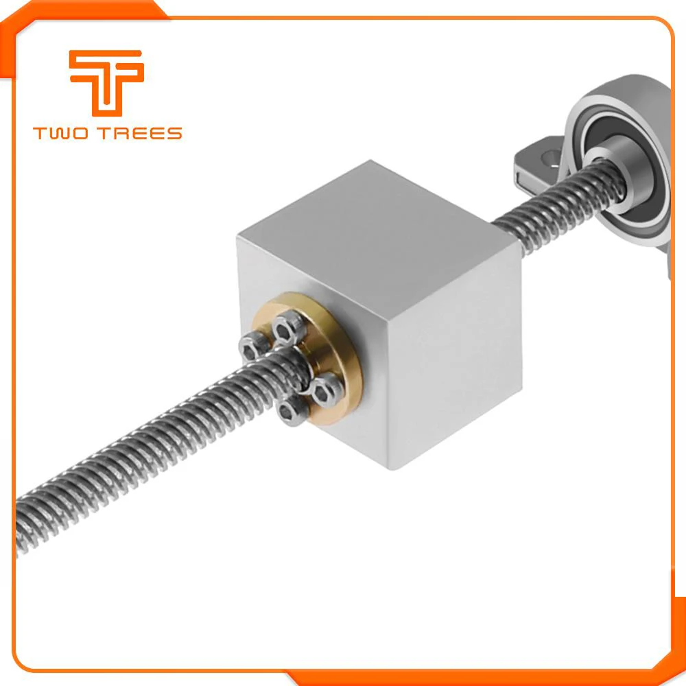 T8 ходового винта комплект 150/200/300/330/350/400/500 мм 8 мм вертикальный ходового винта штанга и опорный подшипник смонтирован подшипниковый для 3D-принтеры