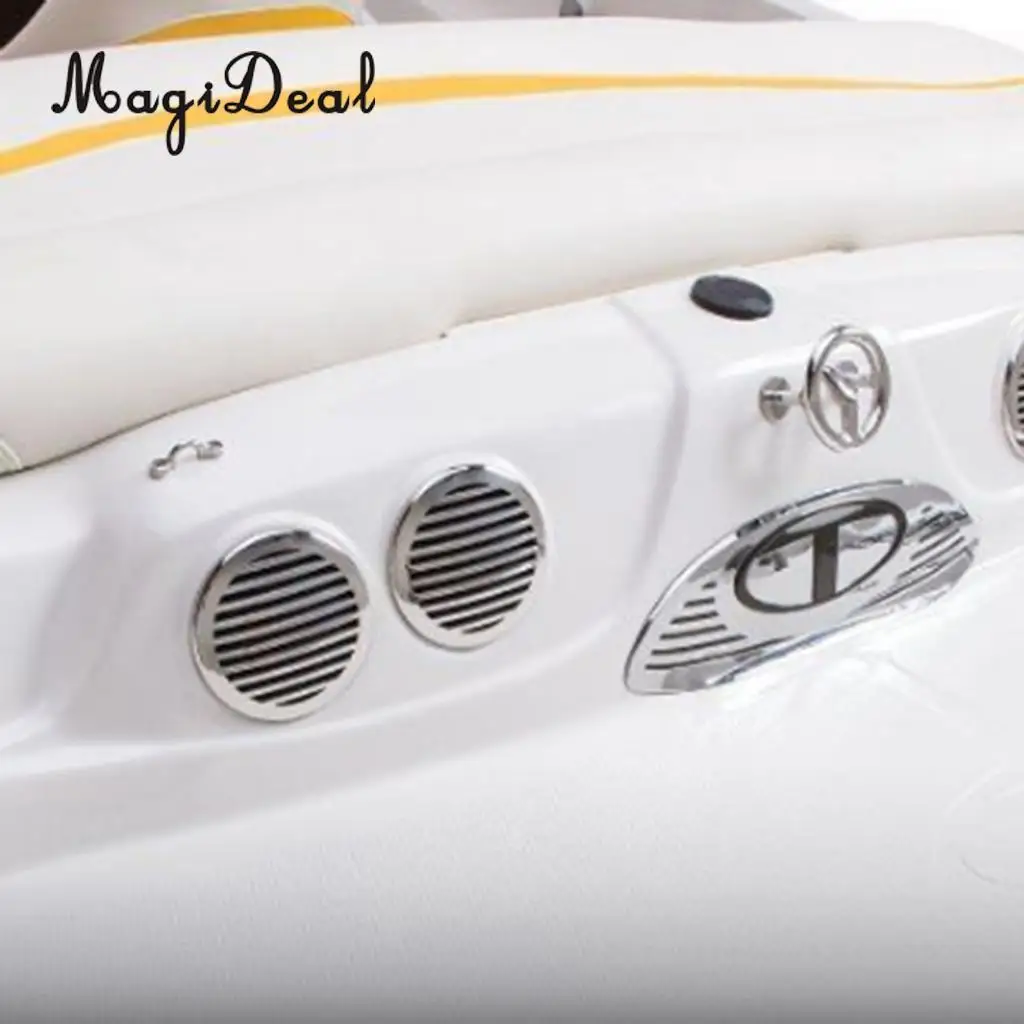 MagiDeal Canoe Kayak RV Marine Boat 4' 100mm /3' 76mm Stainless Steel Curved Clad Airflow Vent 81933SS-HP Dinghy Accessories