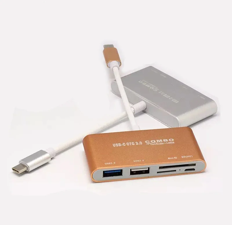 5в1 type C OTG кард-ридер USB 3,0 USB2.0 концентратор TF SD карта писатель для MACBOOK ноутбук для huawei samsung Android телефон