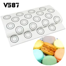 Silicone Dough Mat Bakeware 40*30cm Macaron 44 Circles Silpat Pastry Oven Pasta Tools Baking Sheet Tray Liner Mat Cake Mold Pad