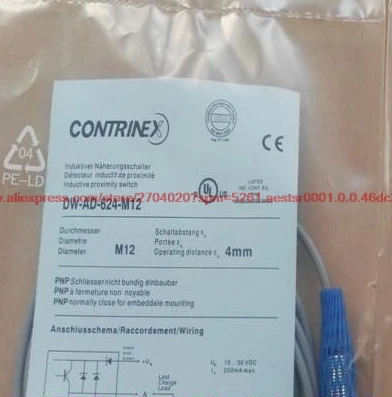 

100% NEW DW-AD-624-M12 inductive proximity switch three-wire PNP normally closed sensor