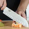 XYj couteaux de cuisine en acier inoxydable, ensemble utilitaire de parage des fruits, Santoku Chef tranchage du pain ensemble de couteaux de cuisine japonais accessoires ► Photo 3/6