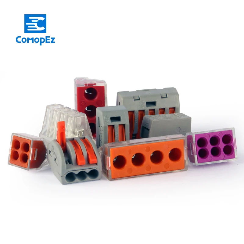 

10pcs 222-413 PCT-213 PCT213 Universal Compact Wire Wiring Connector 3 pin Conductor Terminal Block Lever