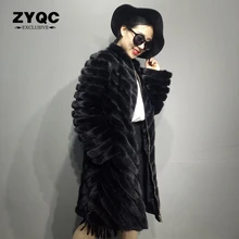 90cm Real Mink Fur Coats For Women 2017 New Natural Mink Fur Jacket Long Real Mink Fur Outwear Lady Winter Overcoat Customized