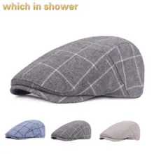 Модная дышащая головной убор в клетку, шляпа для мужчин на весну и осень, винтажный сетчатый козырек, Мужская кепка на плоской подошве в стиле газетчика, кепка в стиле ретро Biona Bone