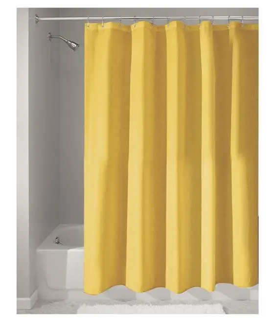 Nanaz Custom Home Decor Solid Yellow Fabric Moden Shower Curtain Nanaz Custom Home Decor Solid Yellow Fabric Moden Shower Curtain Bathroom Waterproof Free Shipping In Curtains From Garden On Aliexpress