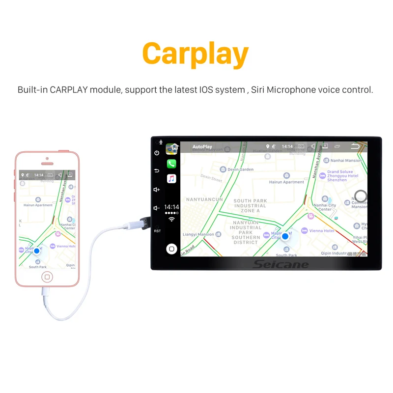 Seicane 1 Din Универсальный 9 дюймов Android 9,0 автомобильный Радио gps навигация головное устройство плеер TPMS рулевое колесо управление Зеркало Ссылка