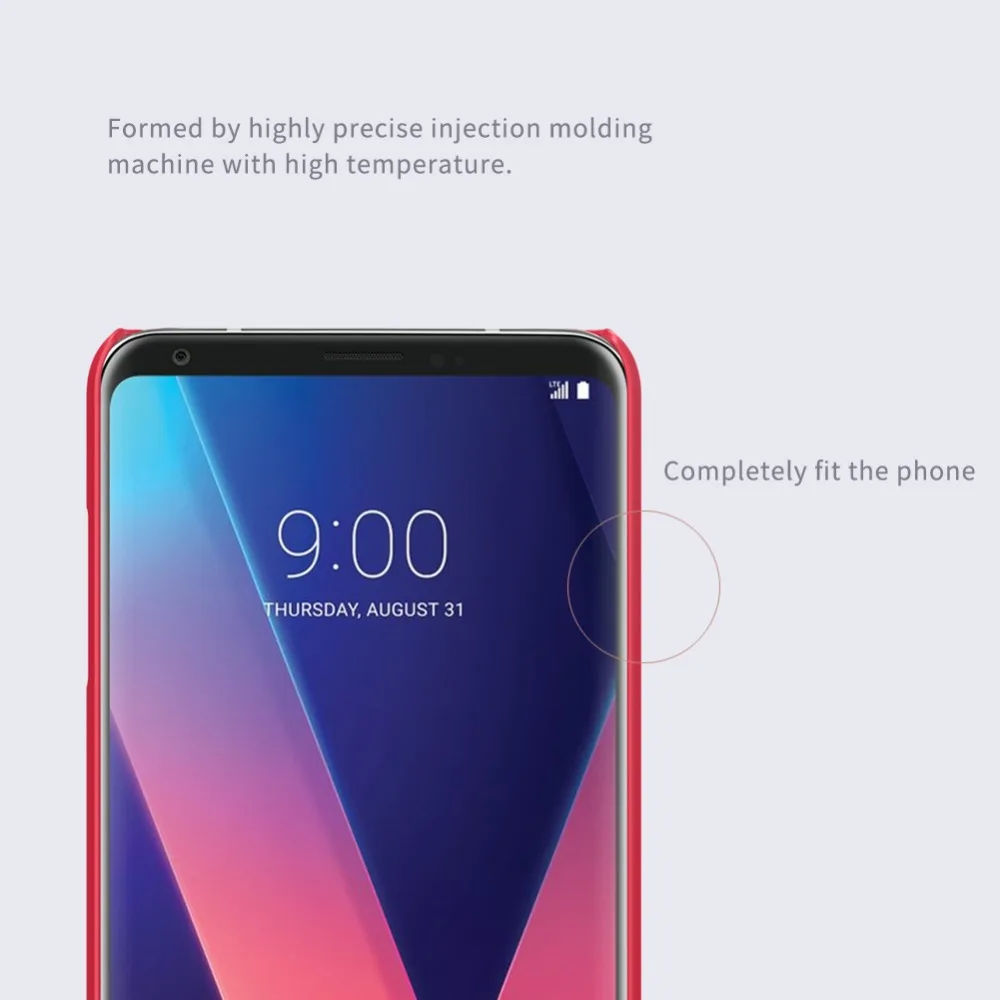 Кожаный чехол для LG V30 Nillkin, супер матовый защитный чехол для телефона, задняя крышка для LG V30 6,0 дюймов, пластиковый жесткий чехол для задней панели
