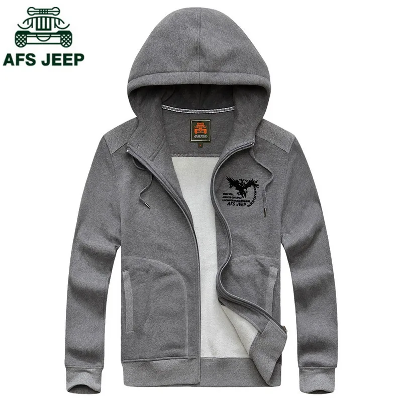 AFS JEEP Sweatshirt Men hoodies Fleece Lining Hoodies Mens Hoodie