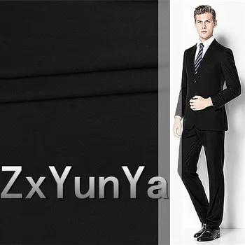 

High - grade wool suit fabric pure black royal craft suits wool materials fabric clothing pants fabrics