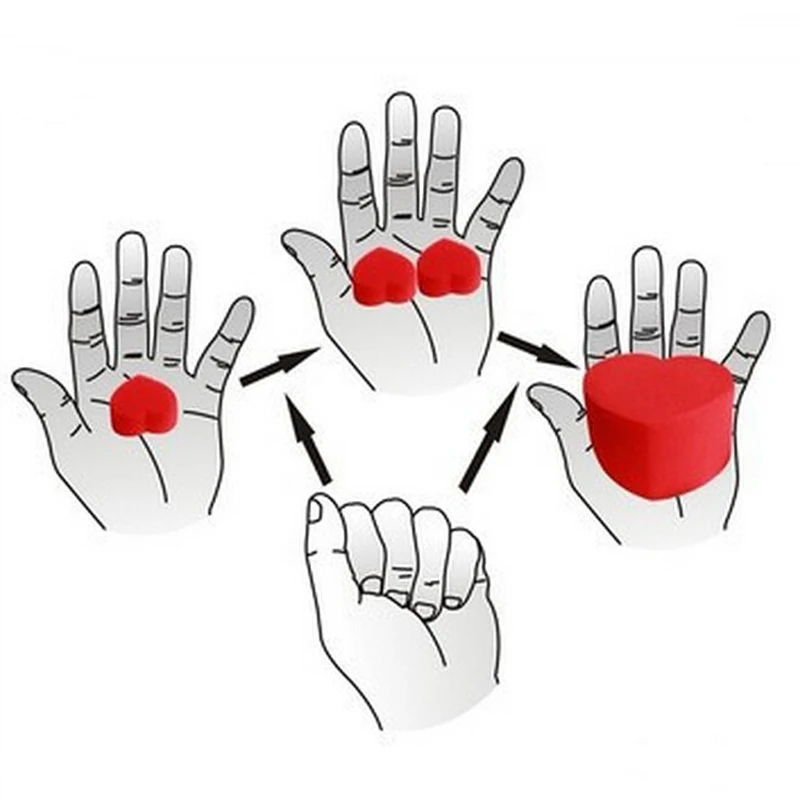 

1 set Magic Tricks Sponge Heart Love Balls Toys Gifts Close up Street Magic Accessories magician gimmick kids gift