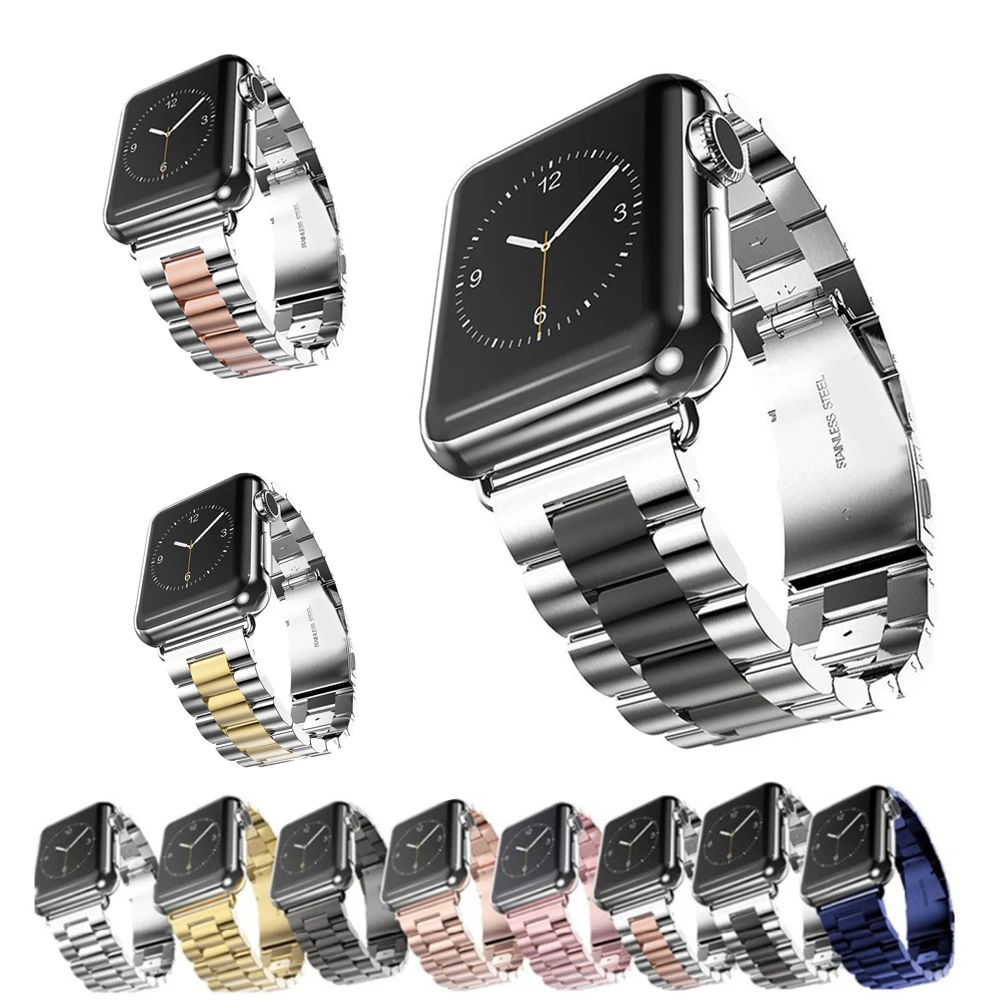 

Stainless Steel strap For Apple Watch 4 band 44mm 40mm 42mm 38mm watchband Link Bracelet wrist belt iwatch series 4/3/2/1 correa