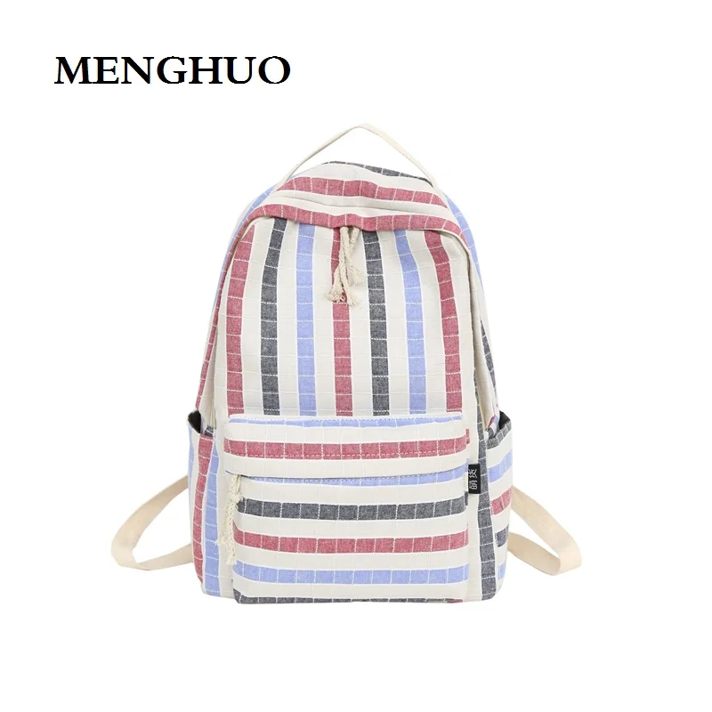 MENGHUO женские Ulzzang дорожные сумки рюкзак в клетку Mochila детские школьные для