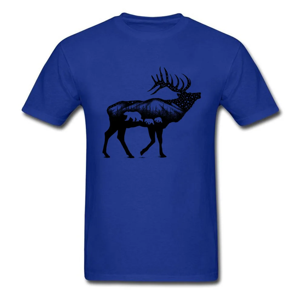 ELK 100% Cotton Fabric Tshirts for Boys Short Sleeve Cool Tops T Shirt Graphic Summer O Neck T-Shirt Normal Wholesale ELK blue